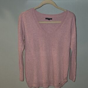 American Eagle Outfitters Pink V-Neck Sweater